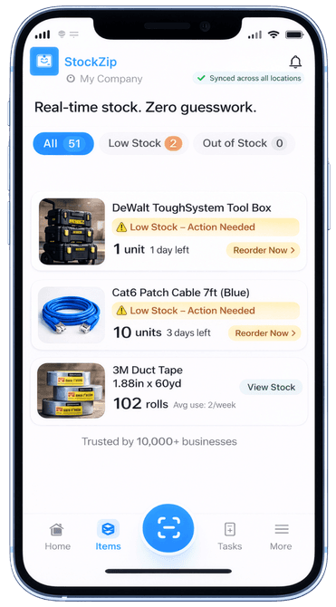StockZip Inventory Management System